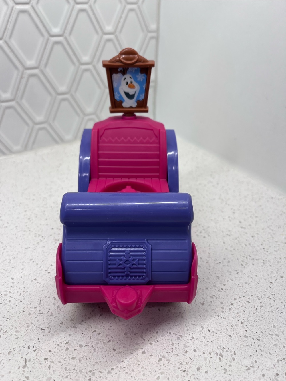 Fisher Price Little People Disney Frozen Pink Purple Olaf Sleigh Parade Float